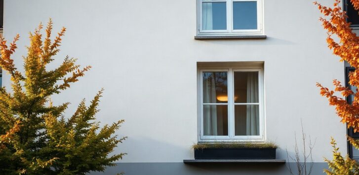 Ein Wohnhaus in Tirol im Herbstlicht, in dem Haushalte den Heizkostenzuschuss in Tirol beantragen können – Symbolbild, KI-erzeugt