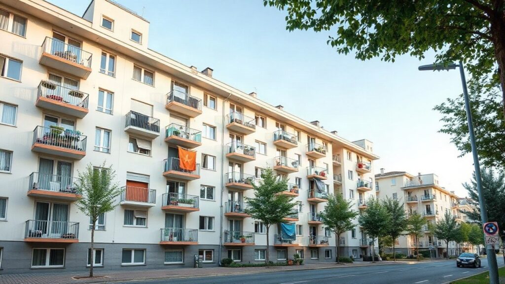 Moderne Wohngebäude stehen für die aktuelle Entwicklung am Immobilienmarkt, in dem auch Akteure wie ÖBB Immobilien aktiv sind – Symbolbild, KI-erzeugt