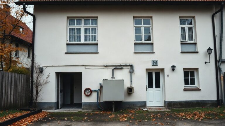 Ein Einfamilienhaus mit Ölheizungstank symbolisiert die neue Kesseltausch-Förderung für Eigentümer in Österreich – Symbolbild, KI-erzeugt