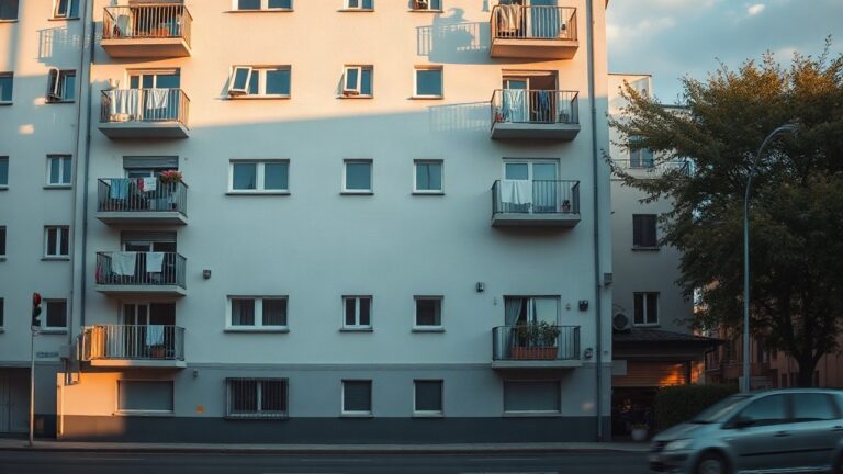 Fassade eines Wohnhauses in Österreich symbolisiert, wie Mieter mit Unterstützung eine Delogierung verhindern können – Symbolbild, KI-erzeugt